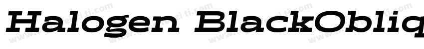 Halogen BlackOblique字体下载字体转换